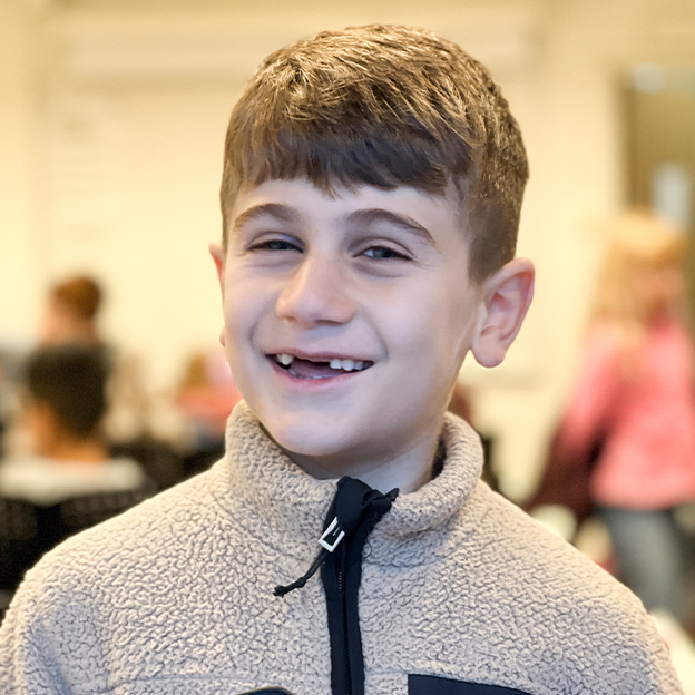 Josef Camal var en av de elever som besökte Lilla Nyby återvinningscentral