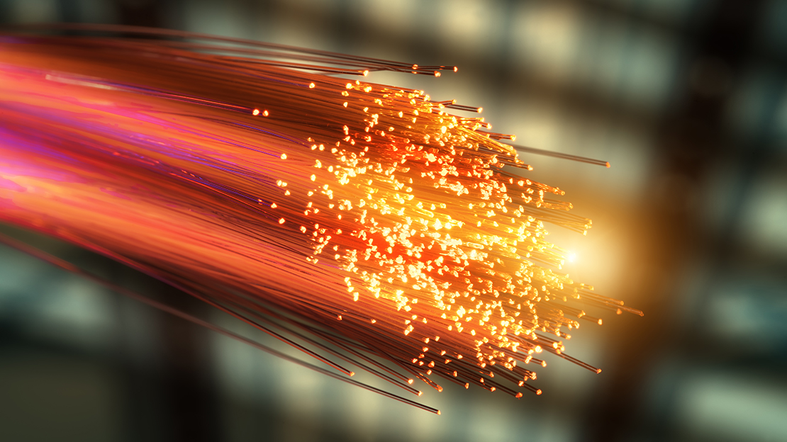 Fiber med lysande ändar