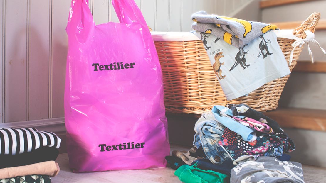 Färgsortering rosa påsen