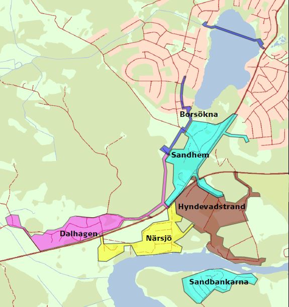 Områdena kring Hyndevad