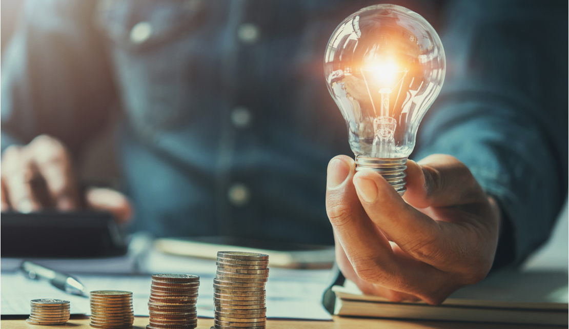 Pengar, lysande glödlampa