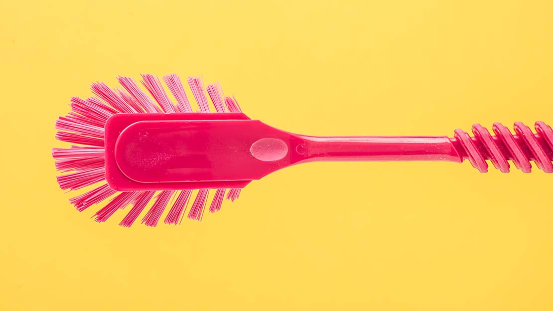 En rosa diskborste
